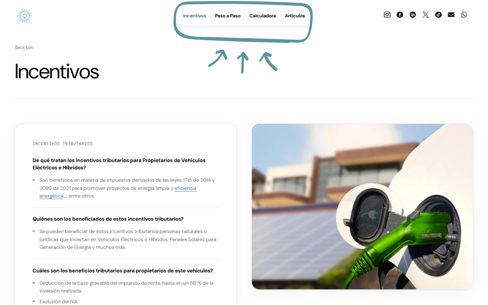 The final, trimmed main navigation as shipped, showing only the highest-priority links.